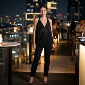 Haute Hippie Silk Cami T-Strap Racerback Tank Top XS